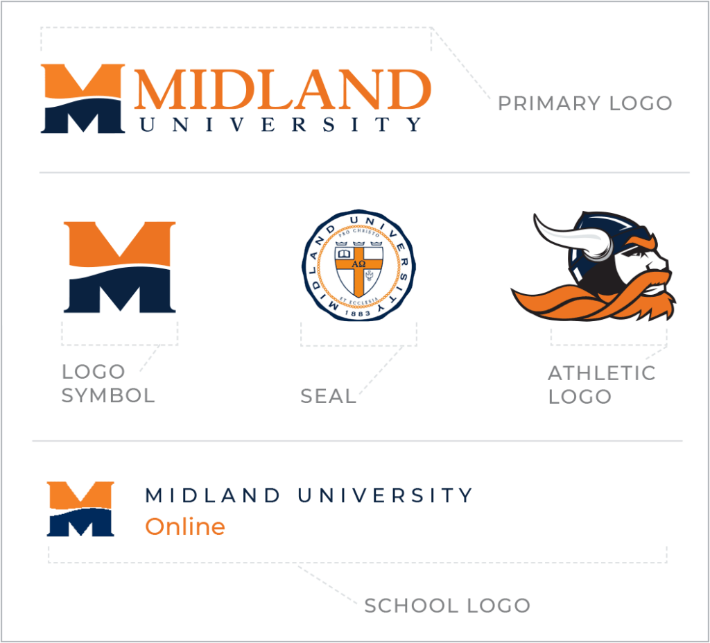 Midland University Logo Examples