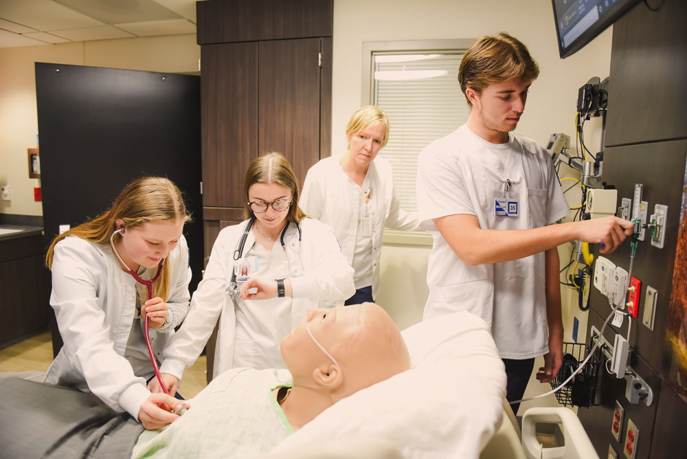 Nursing Students at Sim Lab
