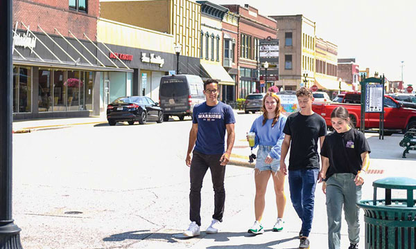 Students in Downtown Fremont, Neb.